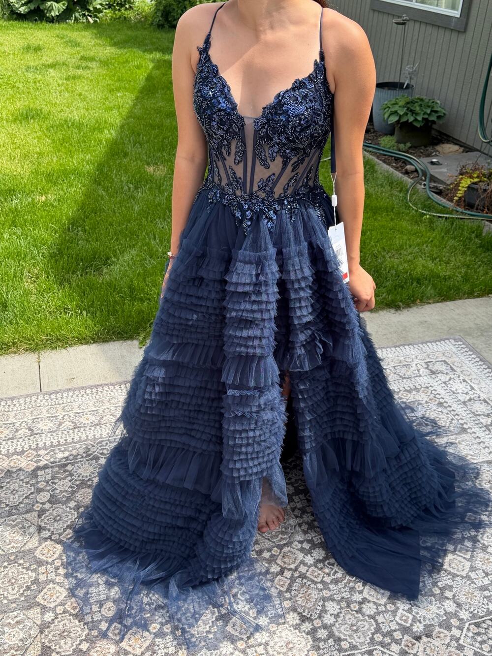 Colors Dress 3515 Navy Ball Gown NWT Size 8 | Bridesmaid • Maid of Honor • Prom